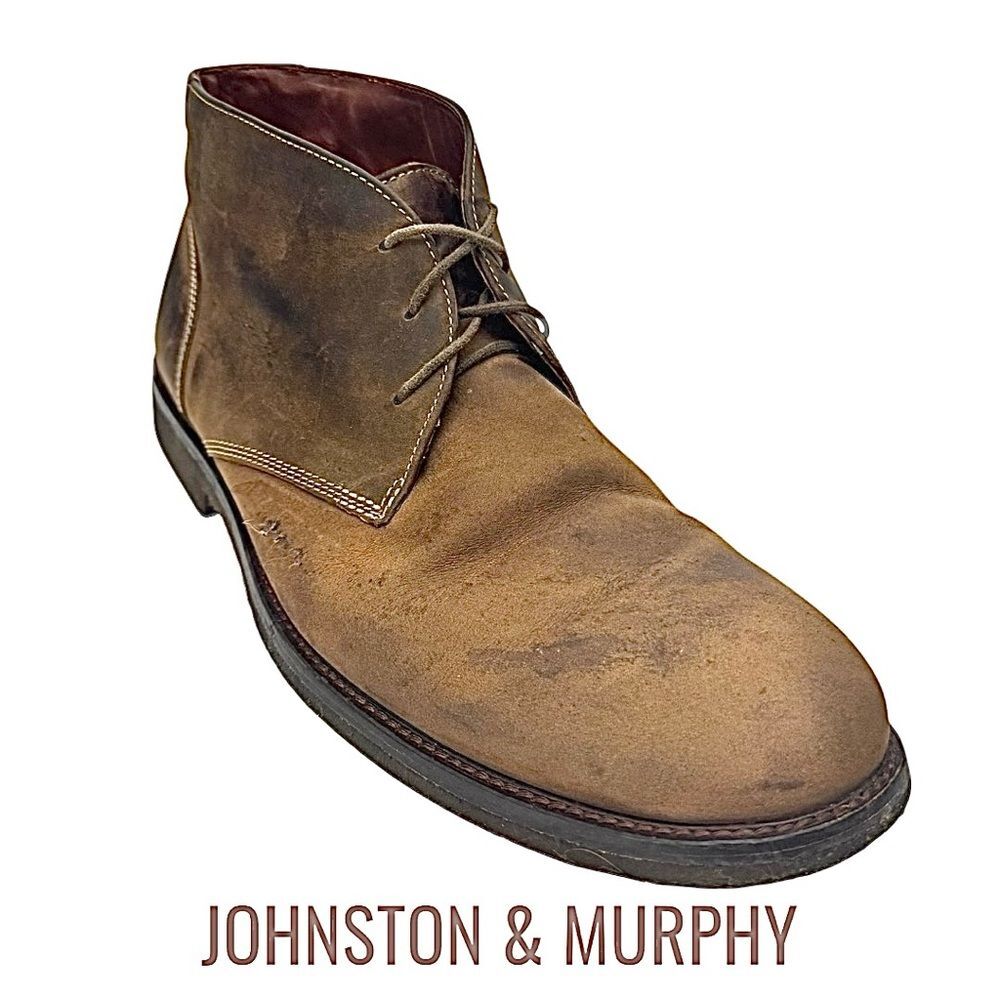 Johnston & Murphy Copeland Chukka Boots Sz 13 Brown Leather Sheepskin Men’s